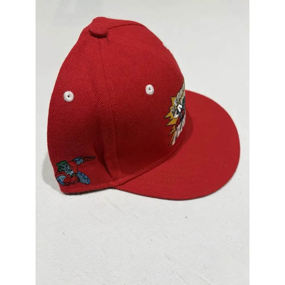 Headgear Classics Captain Planet Hat Fitted Flat Brim Men's Size 8 Red New